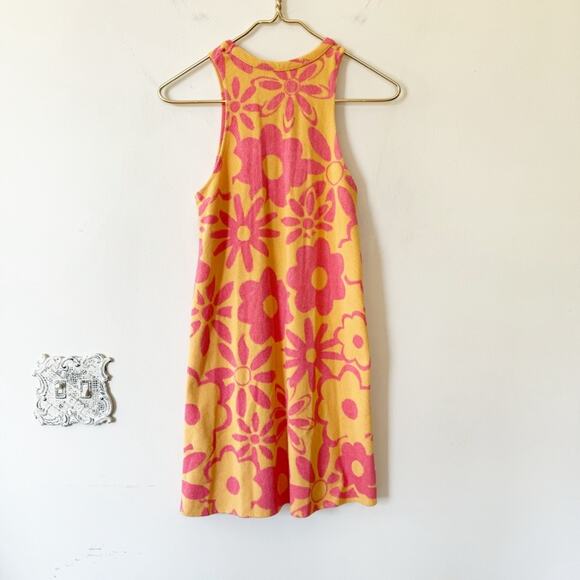 Zara Jacquard Terry Daisy Mini Dress S Retro Tennis - Picture 6 of 7